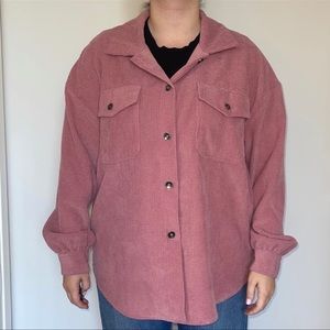 Oversized Button Down Shacket Shirt
